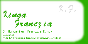 kinga franczia business card